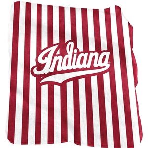 Indiana University Hoosiers 50”x60” candy stripe blanket!